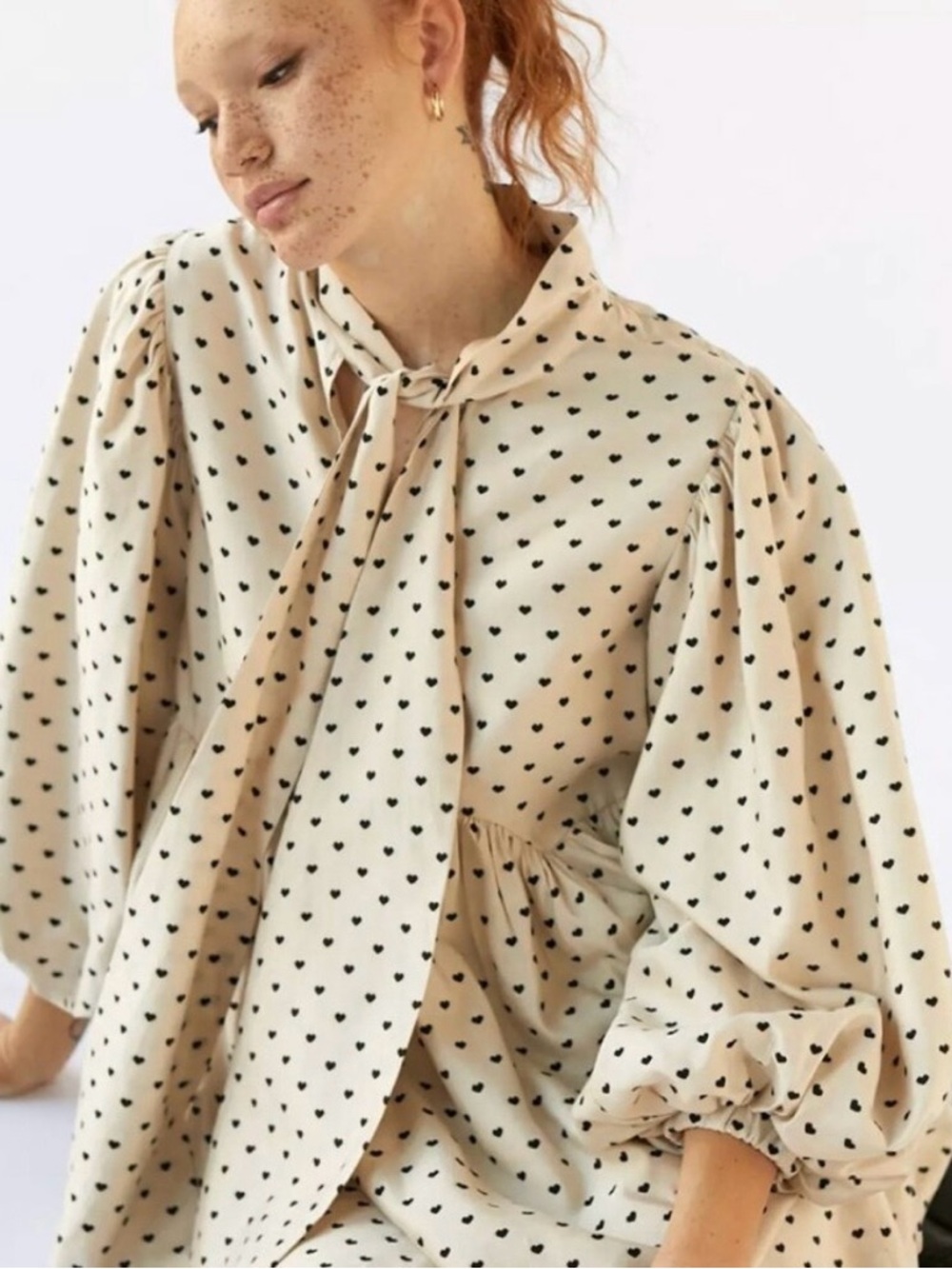 Sister Jane Barn Heart Jacquard Mini Dress Size Small - Picture 4 of 8